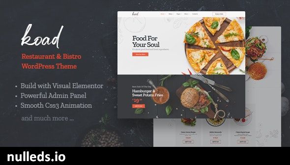 Koad - Restaurant & Bistro WordPress Theme