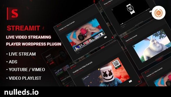 Streamit - Live video streaming  player WordPress plugin