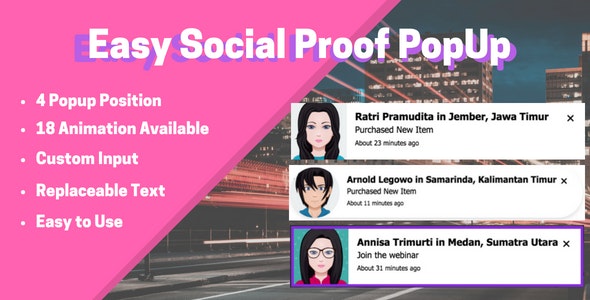 Easy Social Proof Popup