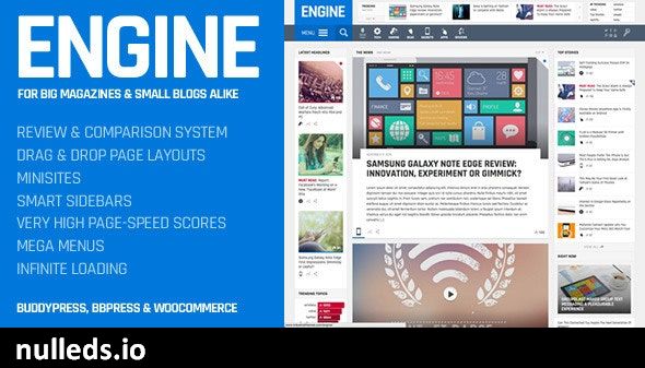 Engine - Drag and Drop News Magazine w/ Minisites