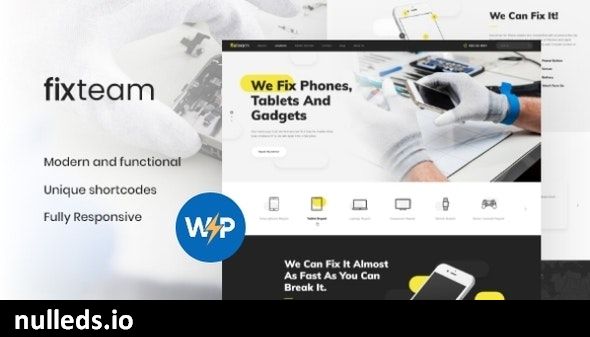 v.1.4.0 FixTeam | Electronics & Mobile Devices Repair WordPress Theme