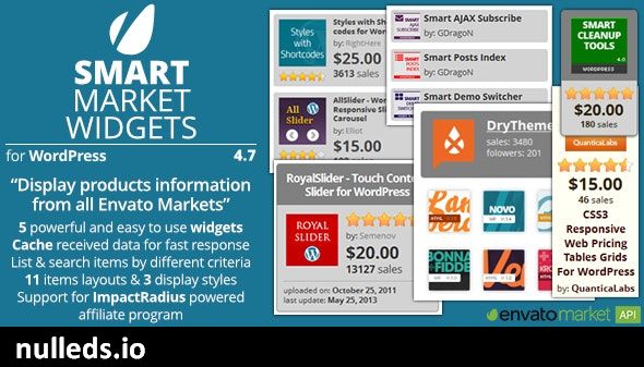 Smart Market Widgets - Plugin for WordPress and Envato Market