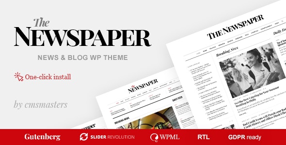 The Newspaper - Magazine Editorial WordPress Theme