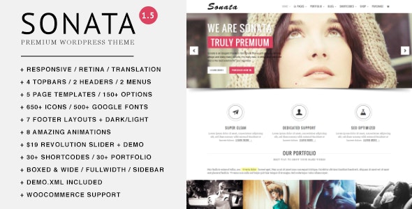 Sonata - Elegant Multi-purpose WordPress Theme