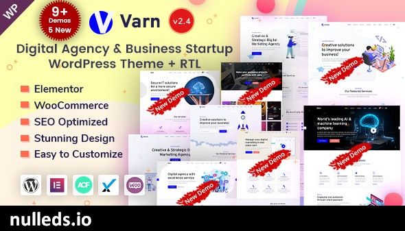 Varn - Elementor IT & SEO Agency WordPress Theme