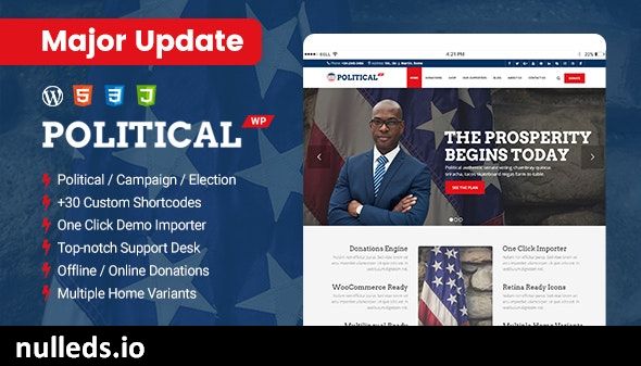 PoliticalWP - Political Campaign WordPress Theme