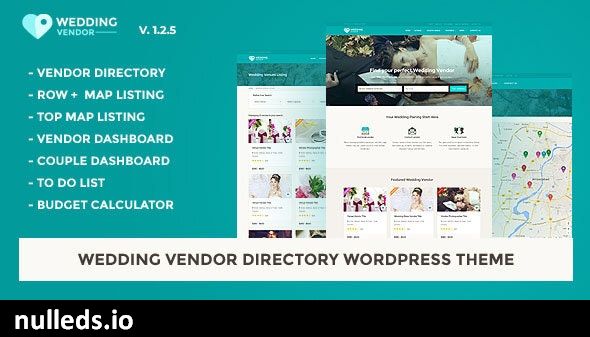 Wedding Vendor Directory & Listing WordPress Theme