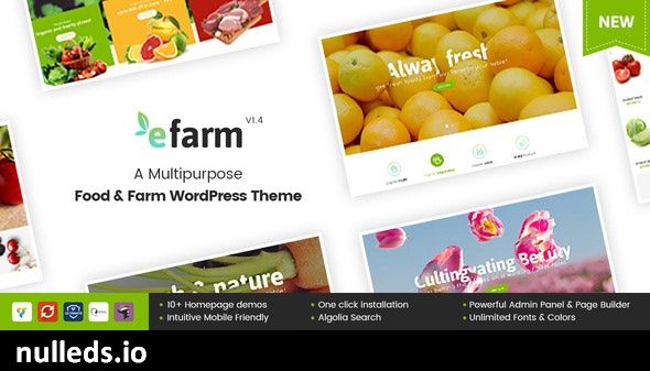 eFarm - A Multipurpose Food & Farm WordPress Theme