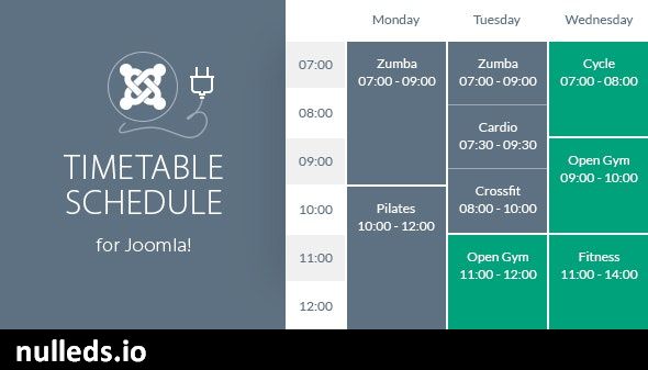 Timetable Responsive Schedule For Joomla