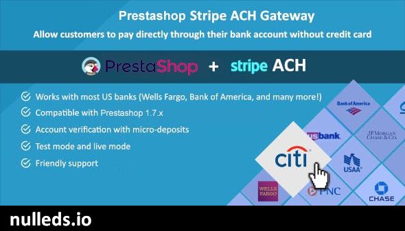 Prestashop Stripe ACH Gateway