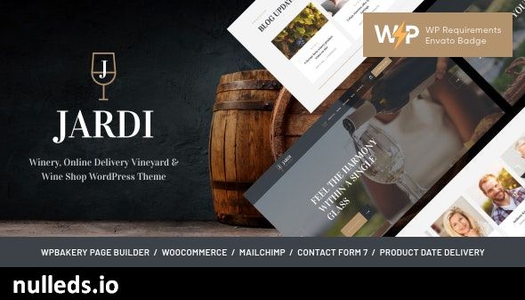 Jardi | Winery, Online Delivery Vineyard & Wine Shop WordPress Theme