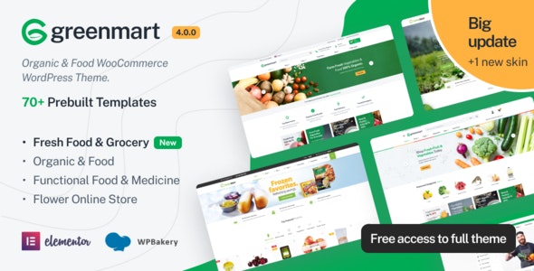 GreenMart – Organic & Food WooCommerce WordPress Theme