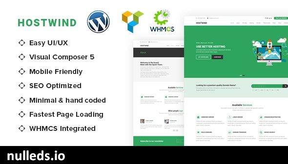 HostWind - Hosting WordPress theme with WHMCS