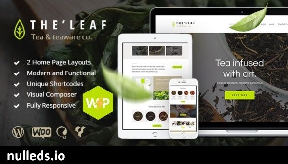 TheLeaf - Tea Production Company & Online Coffee Shop WordPress Theme