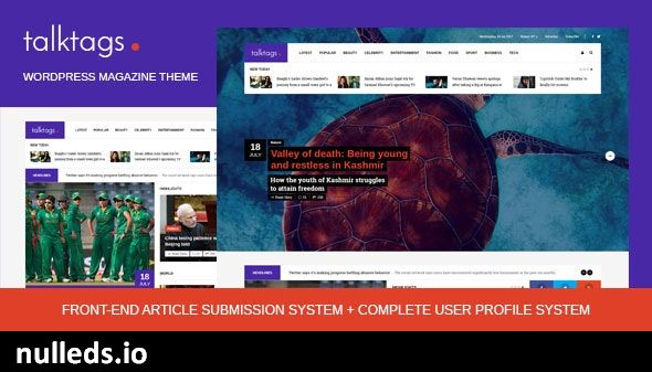 Talktags - WordPress Magazine Theme + Front-end Article Submission