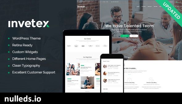 Invetex | Business Consulting & Investments WordPress Theme + RTL