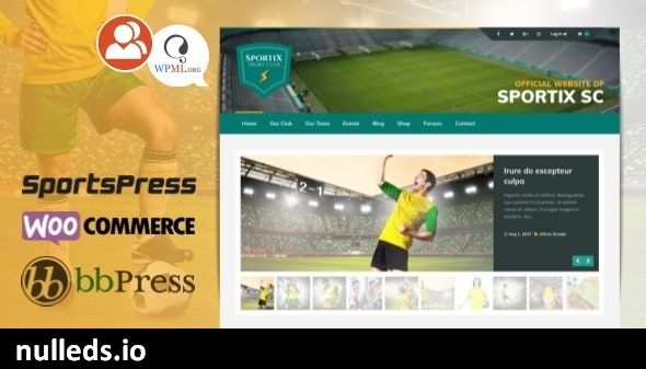 SPORTIX - WordPress SportsPress Theme for Sport Clubs