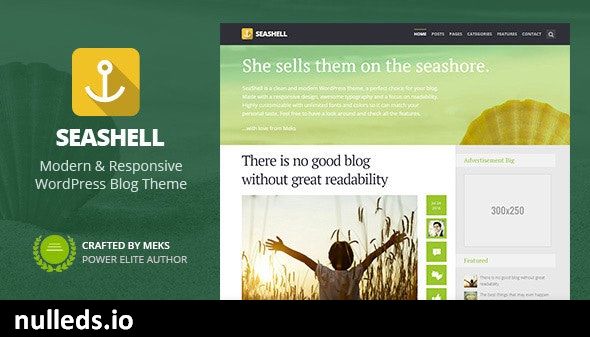 SeaShell - Modern Responsive WordPress Blog Theme