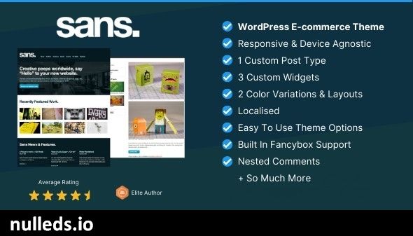 Sans – A Responsive Portfolio WordPress Theme