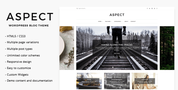 Aspect - WordPress Blog Theme