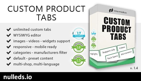 Custom Product Tabs for Prestashop