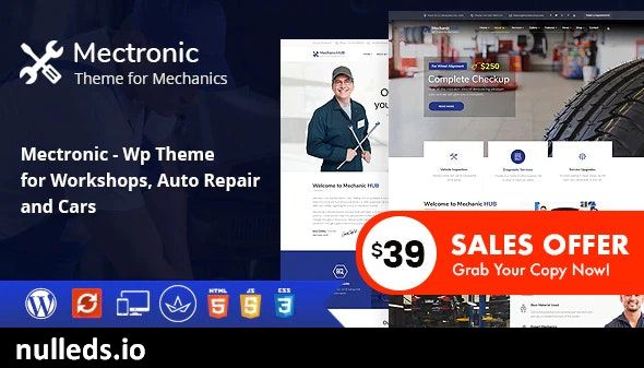 Mectronic - WordPress Theme for Car Repair Center