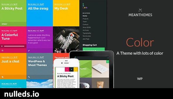 Color: A Blog & Portfolio Theme with lots of color