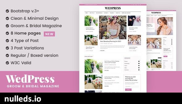 WedPress - Wedding Blog WordPress Theme + RTL