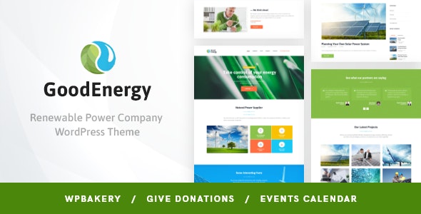 Good Energy - Ecology & Renewable Power Company WordPress Theme