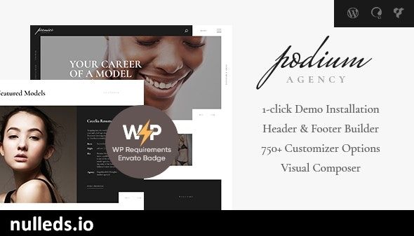 Podium | Fashion Model Agency WordPress Theme