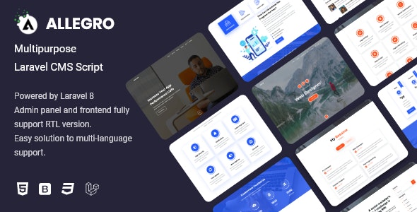 Allegro - Multipurpose Laravel CMS Script