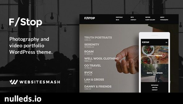 FStop - Photography & Video Portfolio WordPress Theme