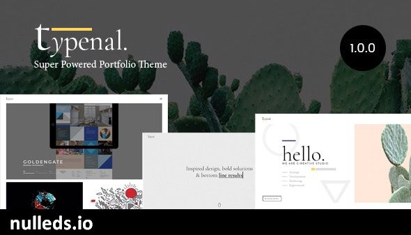 Typenal - Portfolio Creative WordPress Theme