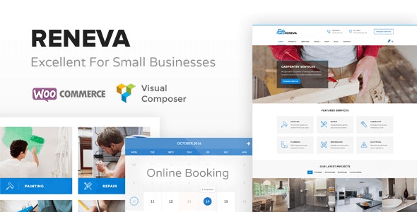 Reneva - WordPress Theme For Small Business + Online Booking