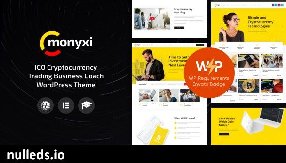 Monyxi | ICO Cryptocurrency Trading Business Coach WordPress Theme