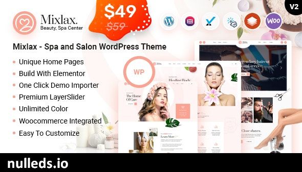 Mixlax - Spa Nail Beauty Hairdresser & Salon WordPress Theme