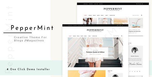 PepperMint - Creative WordPress Theme for Blogs/Mini-Magazines