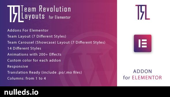 Team Revolution Layouts for Elementor