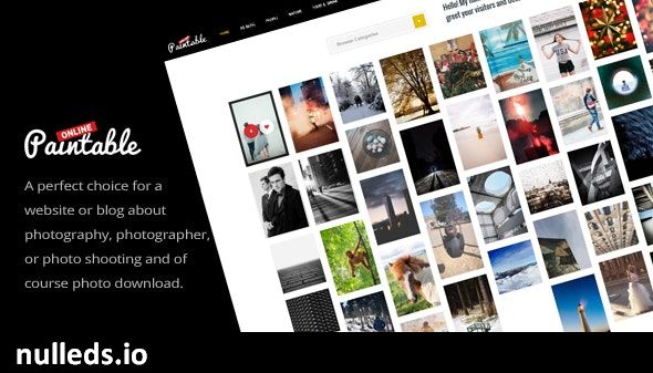 Paintable - Photography and Blog / Photos Download WordPress Theme