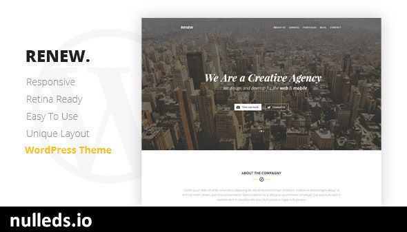 RENEW - Creative One Page WordPress Theme