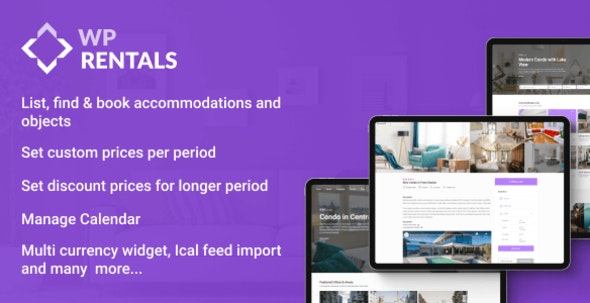 WP Rentals (V3.11.2) Booking Accommodation WordPress Theme