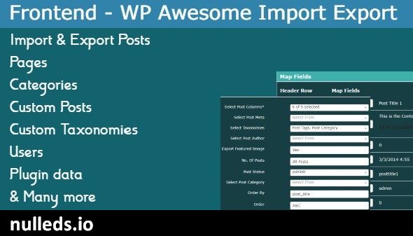 Frontend Addon - WP Awesome Import Export Plugin