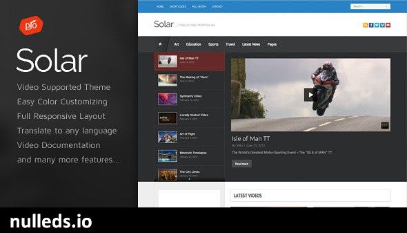 Solar - Video WordPress Theme