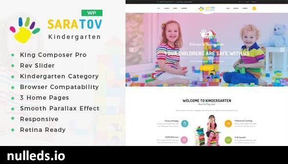 Saratov - Day Care & Kindergarten School WordPress Theme