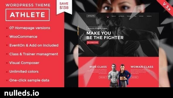 Athlete Fitness | Gym and Sport WordPress Theme