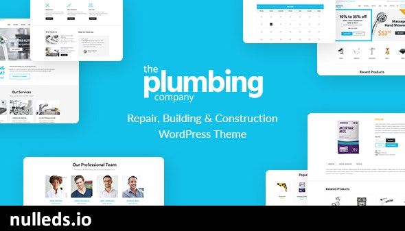 Plumbing - Repair, Building & Construction Elementor WordPress Theme