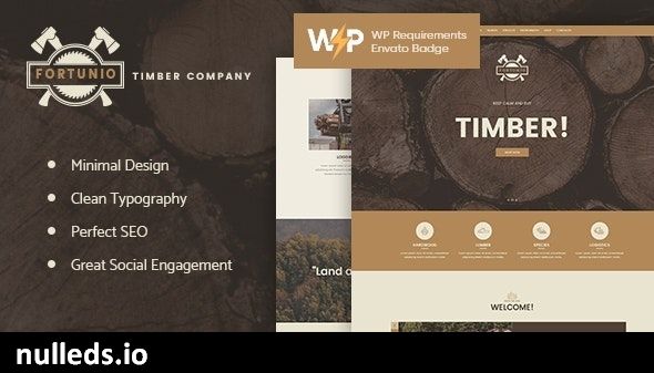 Fortunio - Timber / Forestry / Wood Manufacture WordPress Theme