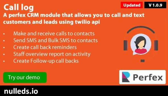 Call Log 1.2.0 module for Perfex CRM