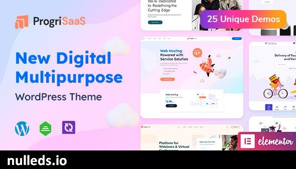 ProgriSaaS - Creative Landing Page WordPress Theme