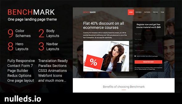 Benchmark - Multipurpose Landing Page WordPress Theme